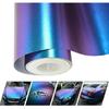 Chameleon Vinyl Wrap Matte Metallic Vehicle Film Purple To Blue Stretchable Air