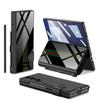 Samsung Z FOLD7 Folding Mobile Phone Case Z Fold7 Pen Slot Leather Case Flip Glass Protective Cover