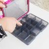 Four-lock Single-layer Fishing Accessories Box Four-color Adjustable Insert Lure Box High Quality Rectangle