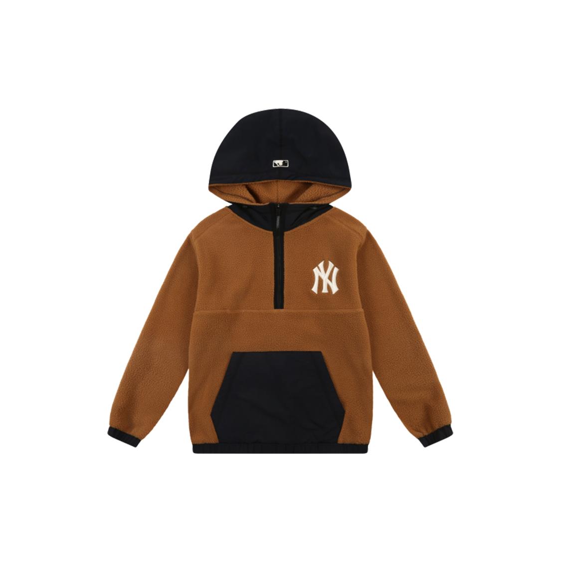 MLB Velvet Jackets Unisex Brown Hooded Thickened 31HDF2061-50A XS