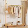 Mobile Floor-Standing Clothes Rack for Bedroom, Balcony, and Dorm – Indoor Hanging and Drying Solution.