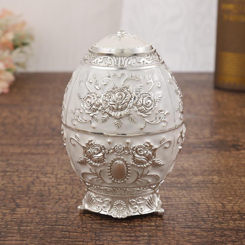 Automatic Push-Type Toothpick Box Engraving Rose Alloy Platinum Toothpick Organizer Holder European Style Decoration Unique Gift