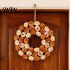 Seasonal Decorations Fabric Pumpkin Wreath Fall Thanksgiving Home Decor with Colorful Mini Gourds Eye-catching Door Decoration Front Hanging