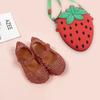 Summer Hollow Mesh Jelly Color Colorful Waterproof Sandals Children'S Beach Shoes, Breathable Pvc