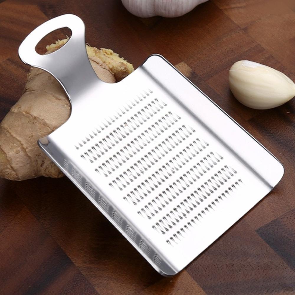 New Ginger Grater Stainless Steel Wasabi Grater Crusher Shovel Grinding Tool Press Crushed Kitchen Mincer for Fruits Vegetables