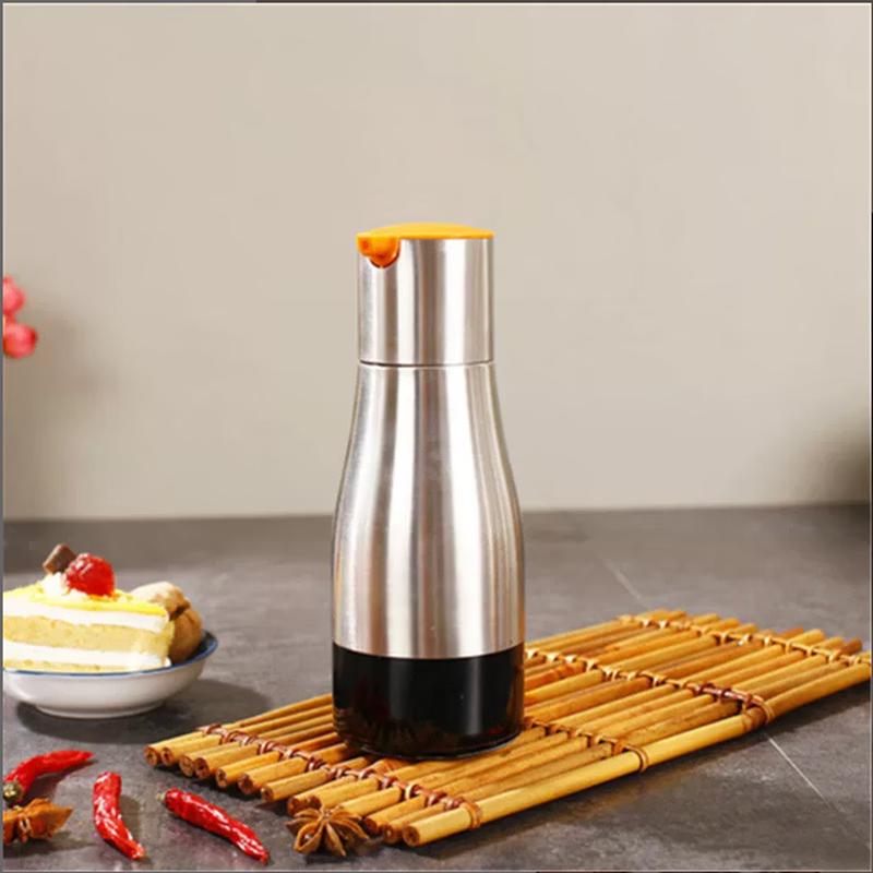 ZhiShi Leak-Proof 304 Stainless Steel & Glass Oil Dispenser