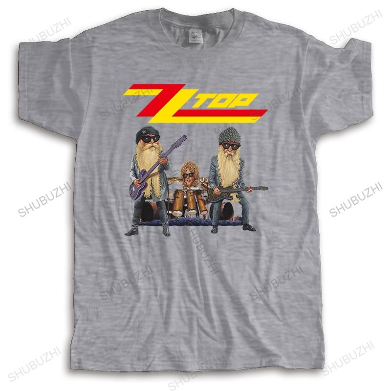 Cotton Tshirt Men Crew Neck Tops Classic ZZ Rock Band Funny Fashion Shubuzhi Casual Unisex Teeshirt Euro Size Brand Clothing