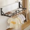 Wall Mounted Retractable Radiator Cloth Airer Folding Shoes Storage Rack  Railings Windowsill