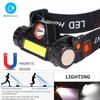 LED High Power Headlamp: USB Rechargeable, Magnetic, COB Light for Outdoor, Cycling, Emergency, Fishing, and Work