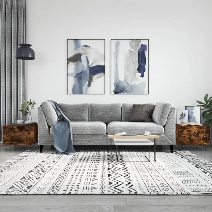VidaXL Coffee Tables 2 Pcs Smoked Oak 50x50x40 Cm Engineered Wood 829391