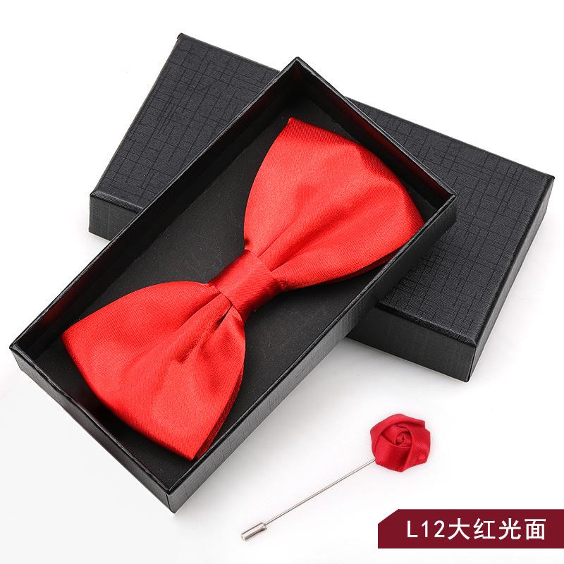 Bow Tie Men'S Wedding Groom Best Man Red Suit Shirt British Brothers Korean Bow Women'S Gift Box