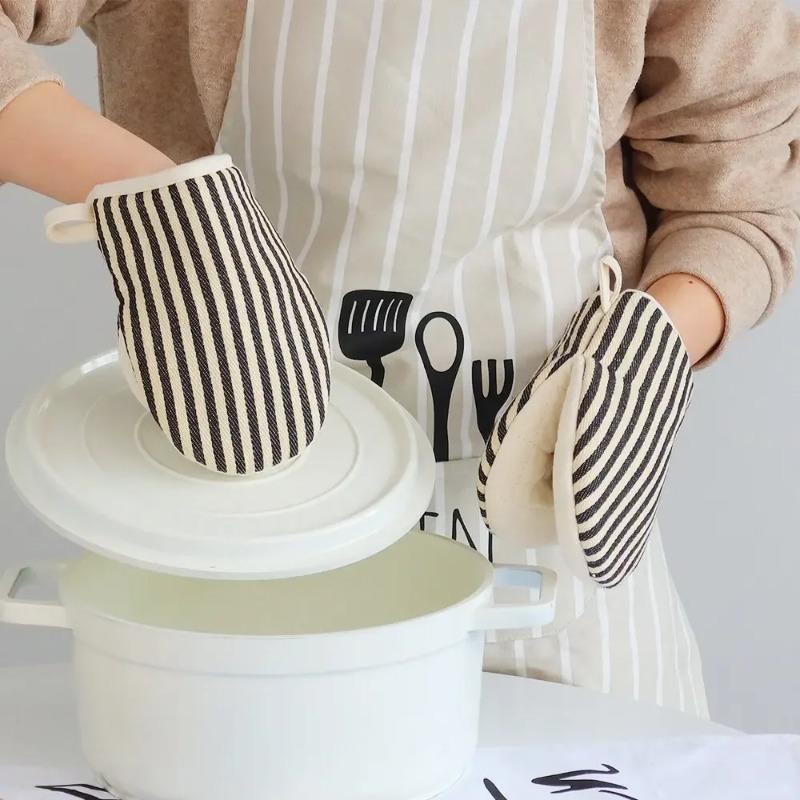 Hitzeschutzhandschuhe - Dick, hochtemperaturbeständig, Hitzebeständig, Küche, Backen, Mikrowellenherd, Küchenbackofenhandschuhe