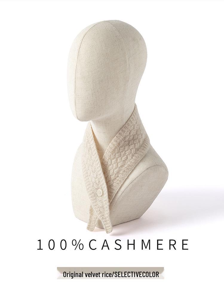 Pure Cashmere Knitted Snood Scarf - Warm, Short, Small Neck Protector, Ideal for Parent-Child Matching