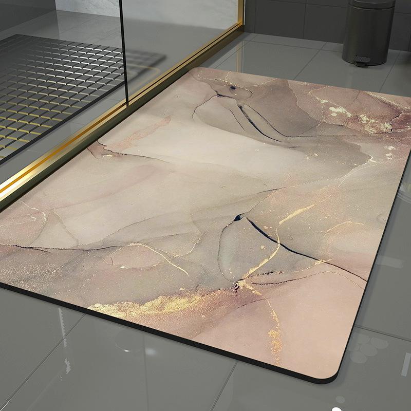 

Коврик для ванной комнаты из диатомовой грязи, противоскользящий ковер для умывальника, боковой напольный ковер для ванной, карман для двери душа, коврик из пены с эффектом памяти 40*60cm