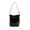 High-Grade Glossy Patent Leather Texture Shoulder Bag Women  New Fashion Simple Large Capacity Bucket Bag Pop Crossbody Bag