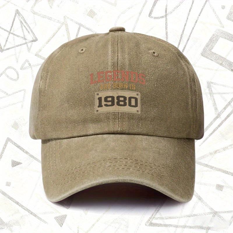 A Vintage Washed Cap Featuring LEGENDS ARE BORN IN Suitable for Both Men And Women This Solid Baseball Hat Is Perfect f