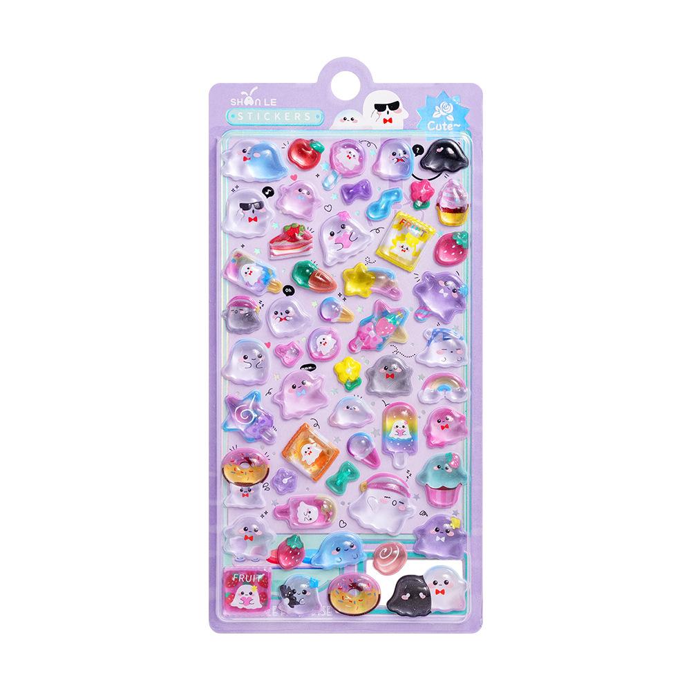 Cute Animal Cartoon 3D Relief Stickers Festival Gifts Scrapbooking DIY Journaling Stationery Diary Decor School Cute Stickers