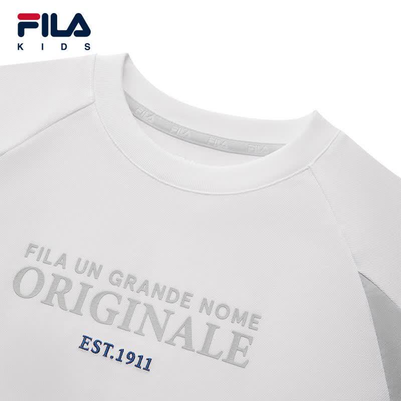 FILA Boys' Short Sleeve Knit Round Neck T-Shirt