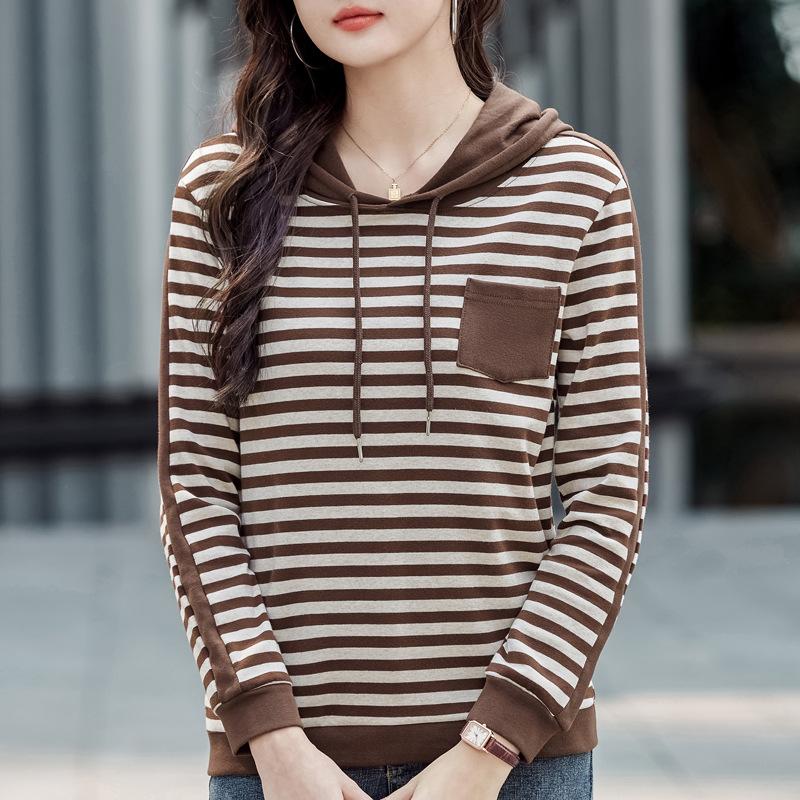 Autumn and Winter Women's Hooded Casual Loose Fashion Versatile Long-sleeved Sweatshirt