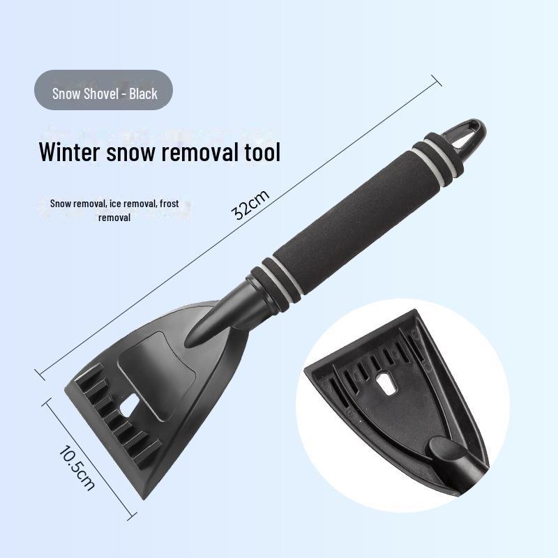 

Лопата для уборки снега с функцией удаления льда, размораживания снега и инструмента для мытья оконных стекол. чёрный