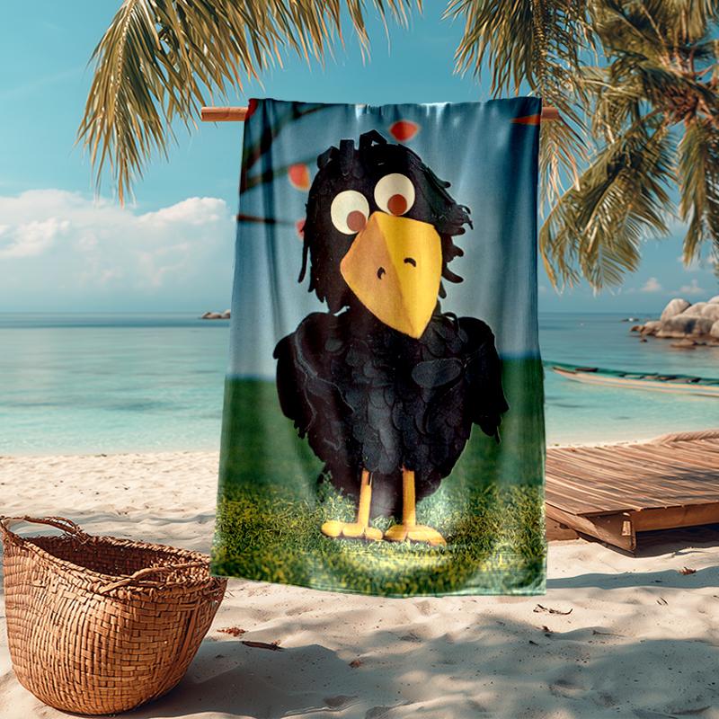 Ultra-Soft Beach Towel with de fabeltjeskrant Theme,Ideal for Pool - Camping, Diving - Perfect Travel Essential, Vibrant Beach Towel.