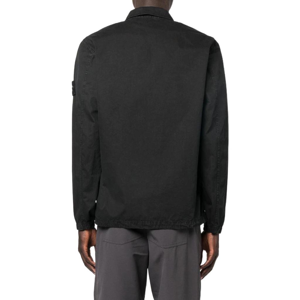 STONE ISLAND Overshirt Black Men Tops 7715101WN-V0129
