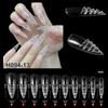 Crystal Square Nails Half Cover Soft False Nails Nail Tips for Nail Extensions 3D Aartificial Nail Tips Easy to Use