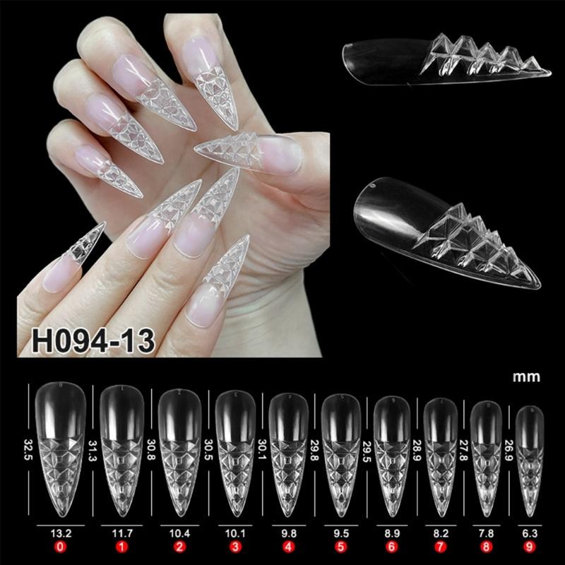 Crystal Square Nails Half Cover Soft False Nails Nail Tips for Nail Extensions 3D Aartificial Nail Tips Easy to Use