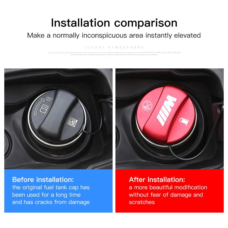 Car Oil Tank Protect Cover Fuel Tank Decorate Cap Accessories  For BMW X1 X2 X3 X5 X4 X6 X7 I3 I4 E46 E90 E60 F30 F10 G30 G20 G3