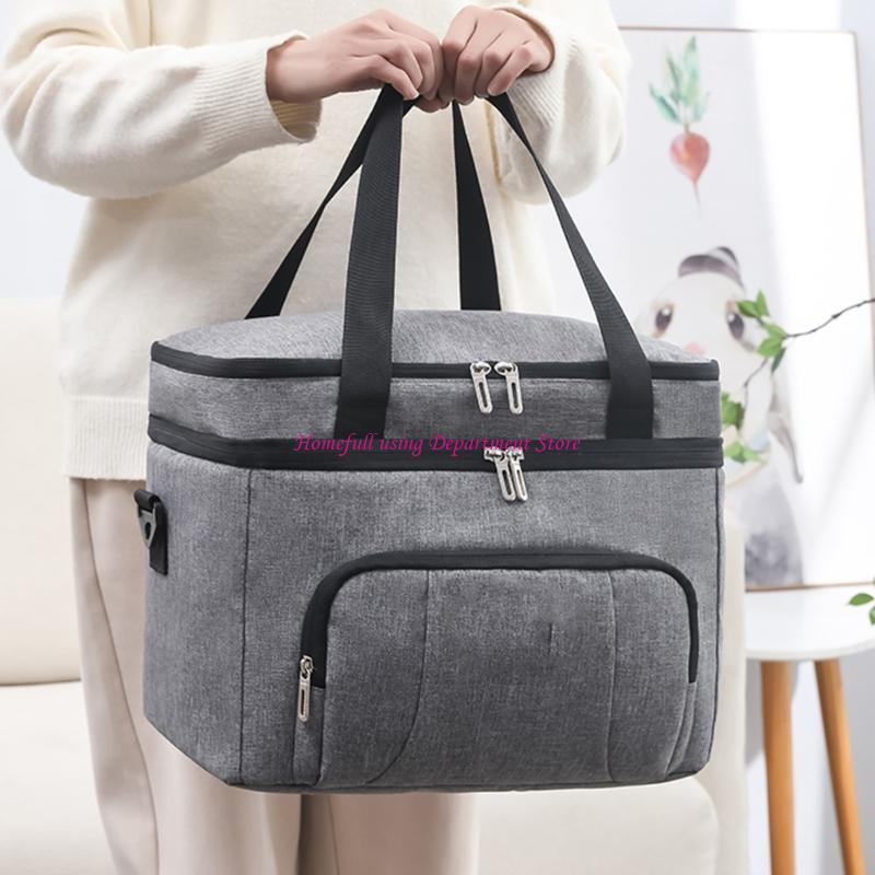  Lunch Bag Sturdy Water Resistant Oxfords Cloth for Work School Trip