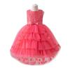 New Puffy Bridesmaid Girl's Dress with Layered Butterfly Design - Princess Evening Gown for Weddings or Festivals