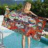 Art T-Takashi Microfiber Blanket Quick Drying Beach Towels Oversized Printing Super Absorbent Pool Towel Blanket