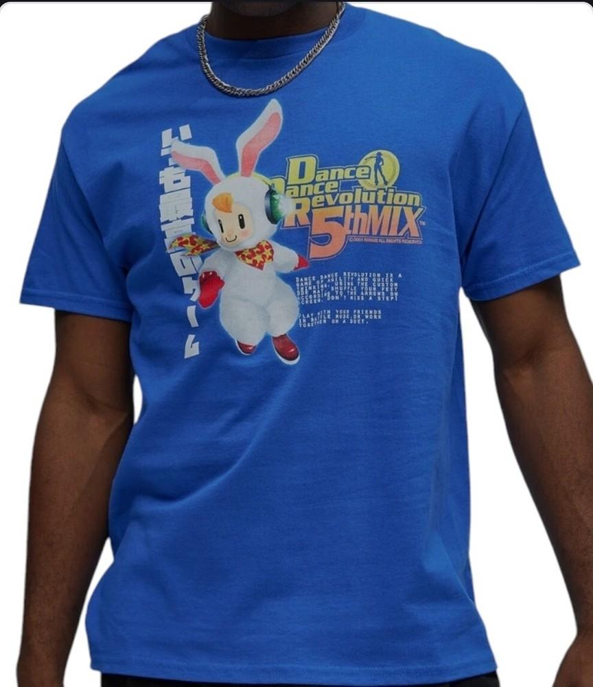 Dance Dance Revolution Retro 90s Video Game Short Sleeve T Shirt Blue Size 2XL Unisex T-Shirt XXL