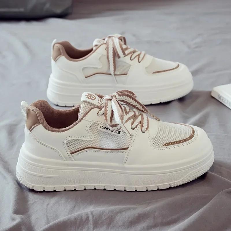 Designer Platform Running Sneakers Women Tennis shoes Woman Walking Chunky Sneakers white Casual Slip on Vulcanized Shoes2024