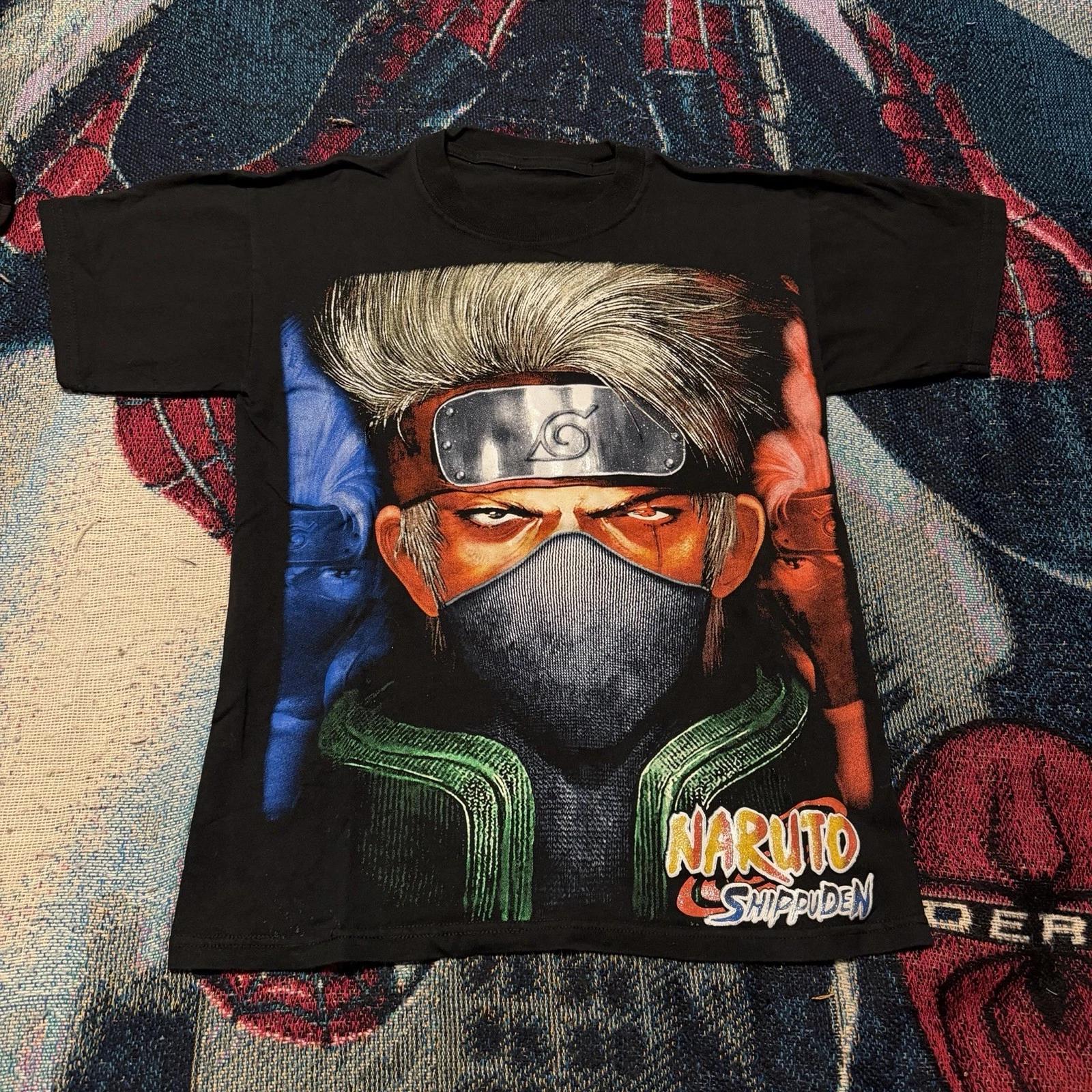 

Vintage Y2K Kakashi Hatake AOP Shirt Men s S Naruto Shippuden Cartoon Anime M
