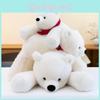 Polar Bear Animal Scarf Prone Toy Doll Ornaments Plush Filled Winter Gifts