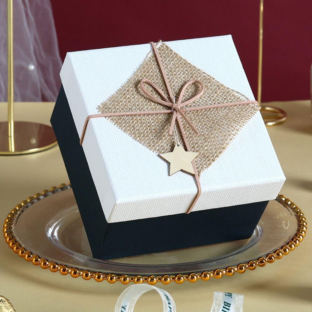 Pink Festival Gift Box Bow Birthday Gift Box Socks Christmas Gift Packaging Box  Father's Day