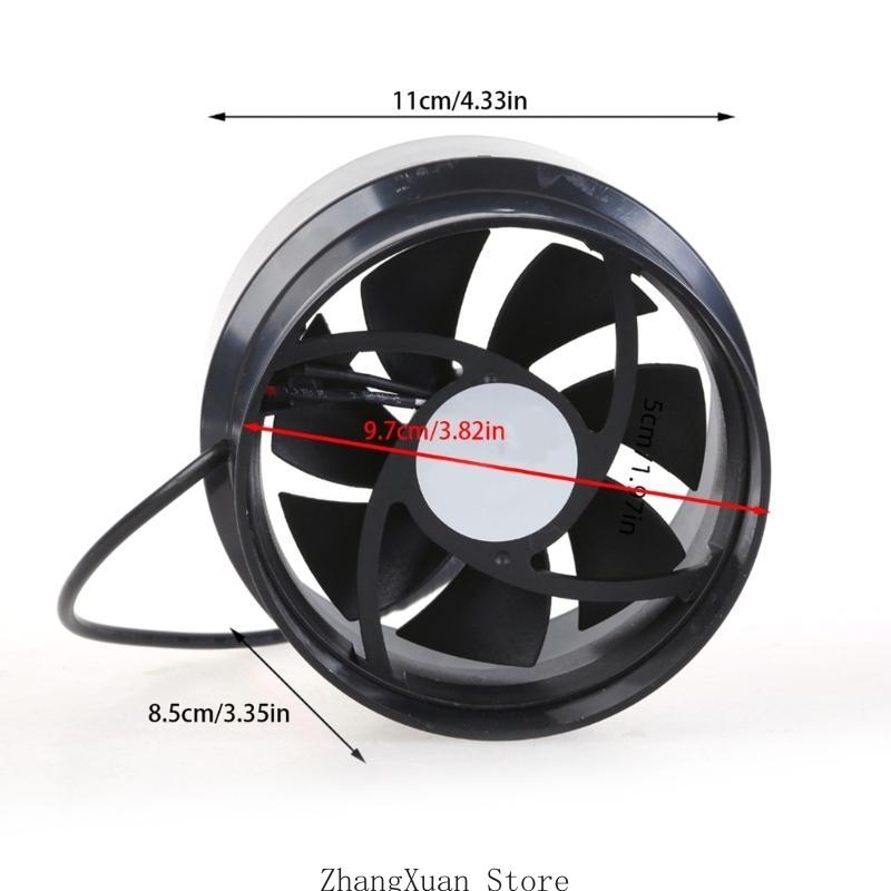 3XUF Quiet 97mm Marine Bilge 12V Inline Blower Ventilation Fan for Yacht Efficient Air Circulation Low Consumption Fan