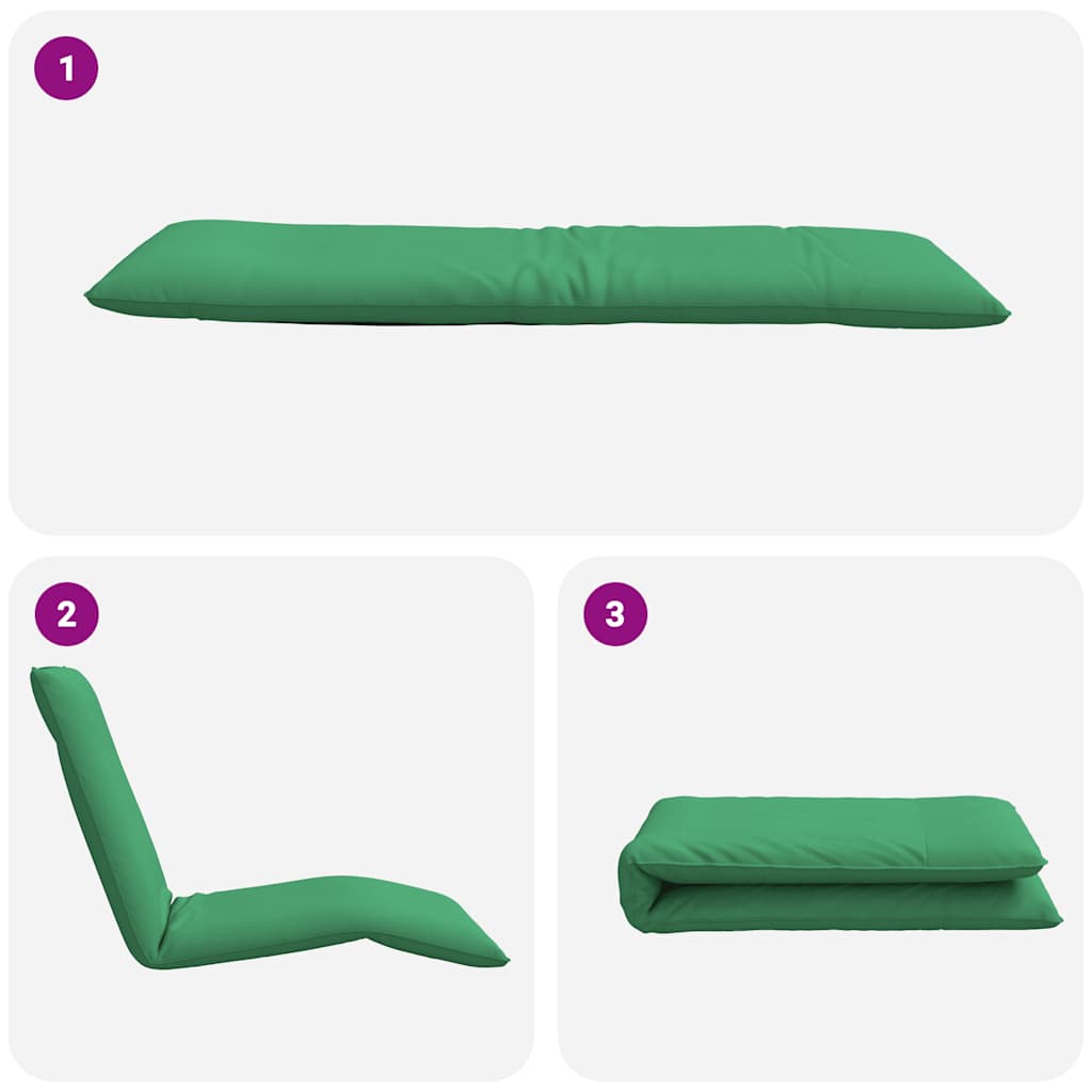 Foldable Sun Lounger Green 175x54x8.5 Cm Oxford Fabric
