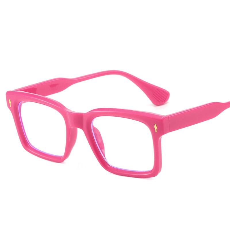 Blue Light Men's Reading Jet Brand Rivets Classic Rectangular Spectacle Luxurious Square Rectangle Designer Retro Black Blocking Presbyopic Eyewear