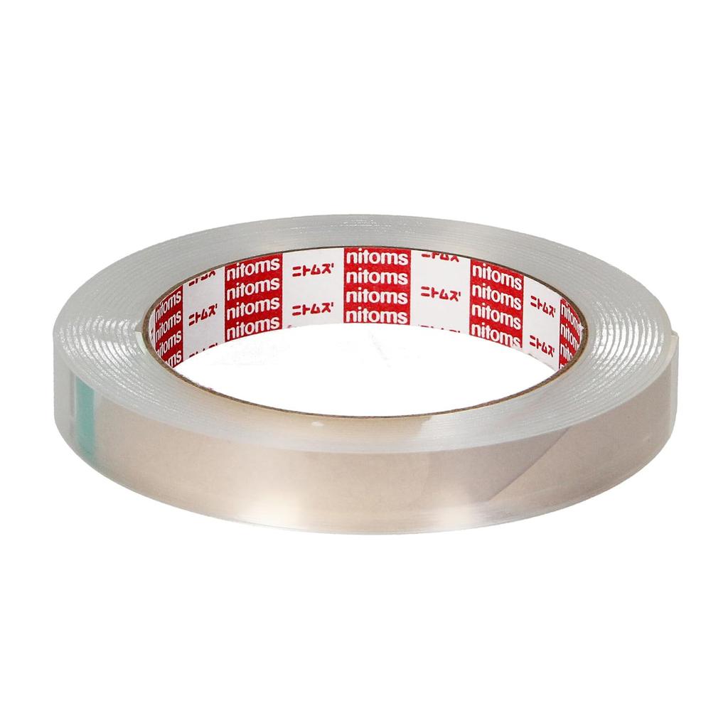 Nitoms Tape for Transparent Materials and Adhesion Inconspicuous 15mm x 4m x Thickness T4612 Ultra-Strong Double-Sided (Glass, Acrylic, etc.) -