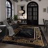 Large Size Luxury Black Gold Carpet for Living Room Nordic Sofa Bedroom Decoration Beside Rug Non-slip Washable Lounge Floor Mat