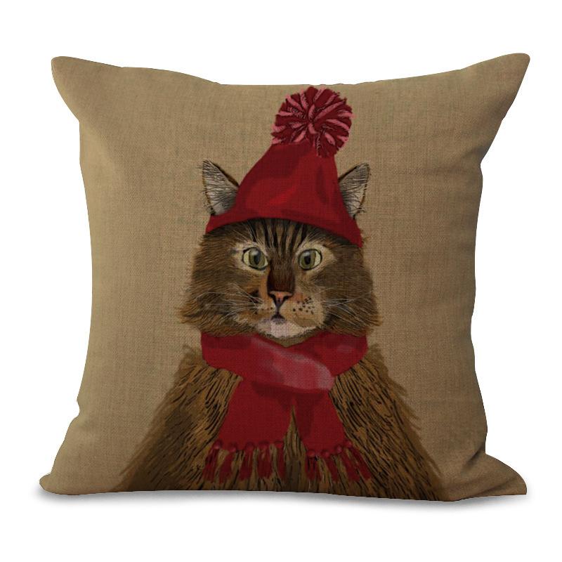 New Summer Retro Style Home Pillowcase Animal Cartoon Printed Pillowcase