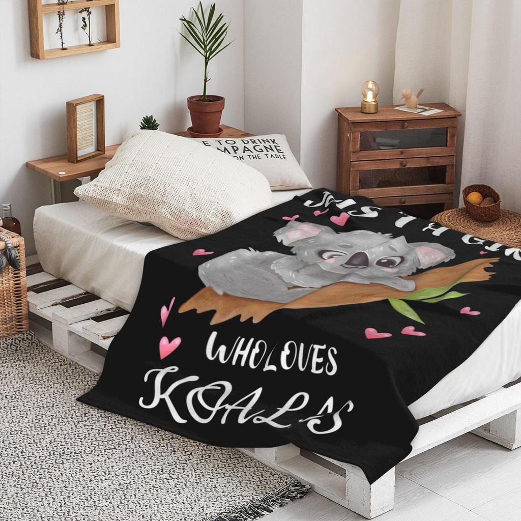 Koala Blanket Super Soft Flannel Blanket Children's Bedroom Sofa Bedding Decorative Blanket