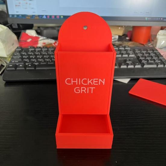 Chicken Oyster Shell Grit Feeder 3D Printed Dual-Purpose Hanging Chicken Feeder Trough Precision Nutrition Gravities Poultry Feeder Coop Accessories
