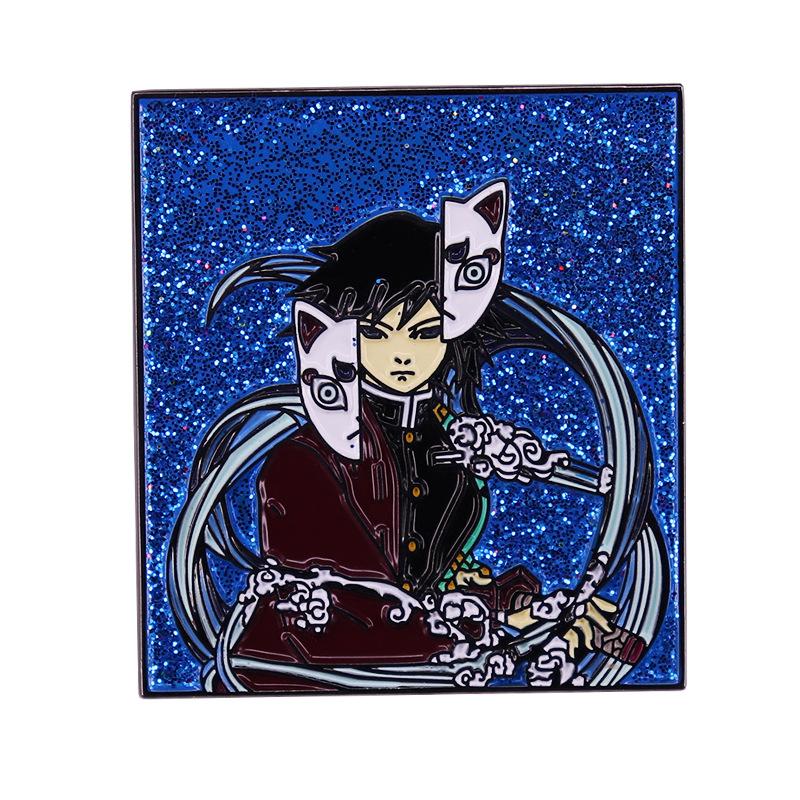 Demon Slayer Anime Lapel Pins Backpack Jeans Enamel Brooch Pin Women Fashion Jewelry Gifts Cartoon Badges