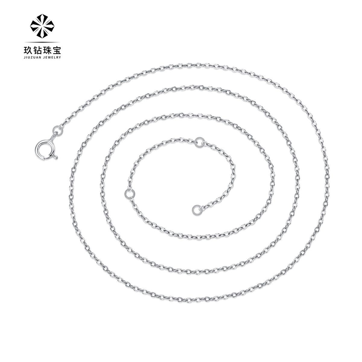 

Ожерелье из простой женской одинарной цепочки из стерлингового серебра 925 пробы, простое нишевое ожерелье, высококачественное осенне-зимнее ожерелье 40+5cm
