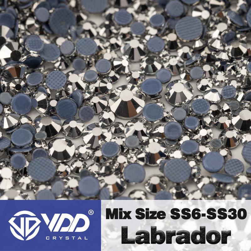 VDD High-Quality Mixed Size Rhinestones: SS6-SS30 Glass Crystal Hot Melt Adhesive Flat Back