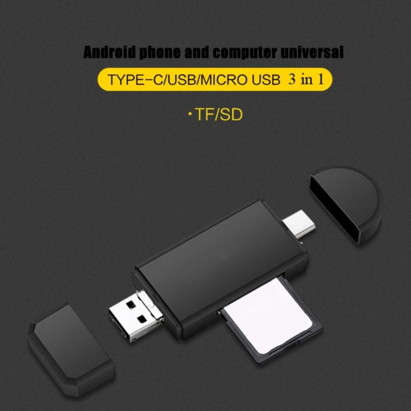 Tragbarer Speicherkartenleser Kartenleser Typ-C USB 2.0 Kartenleser Schreiber für Telefon Tablet