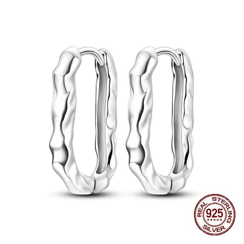 New Earrings for Women 925 Silver Color Star Geometric Entangle Zircon Earrings Fine Wedding Engagement Birthday Jewelry Gifts